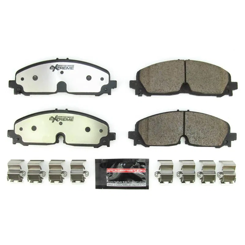 Z36-2371 – POWERSTOP Brake Pad, FMSI Number D2371 Carbon-Fiber Ceramic Brake Pads Set Of 4 With Premium Stainless Ste...